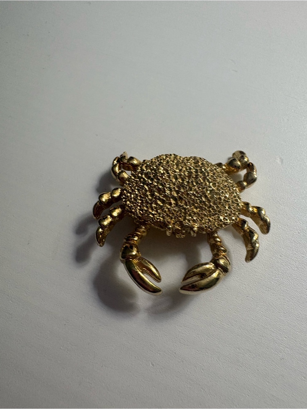 Gold Crab Brooch Pin